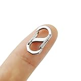 2個 S字型接続金具 金属パーツ ネックレス ブレスレット アンクレット 金具 留め具 304ステンレス鋼 アクセサリー ストラップ DIY材料接続バックル (シルバー)