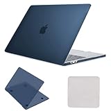 MacBook Pro 13インチ ケース 2022-2016 M2/M1チップ 対応 A2338 A2289 A2251 A2159 A1989 A1706 A1708 （ディスプレイ用研磨布 クリーニングクロス 付き）,マットシーブルー