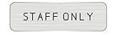 ドアプレート メタルプレート ドアサイン (STAFF ONLY, Silver/Black) Hansmare Aluminum Door Sign シンプル トイレ オフィス 部屋 表札 高級感