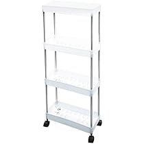 ホワイト 4段収納ラック キャスター付き 楽天市場】収納ラック 4段 キャスター付き YZCR-4 お掃除