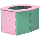 Plus Nao(プラスナオ) 折りたたみ式おまる 携帯トイレ ポータブルトイレ トイレトレーニング 簡易トイレ 子供用 子ども用 折り畳み コンパ - ピンク