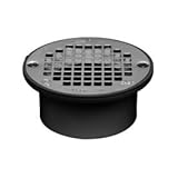2 - 3 ABS General Purpose Black Drain DWV Pipe with Heavy Gauge Stainless Steel Strainer Oatey Over 