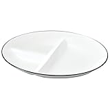 ナチュール レンジ対応 仕切付オーバルプレート ホワイト M15702-4