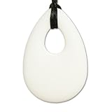 Teething Necklace Jewelry - Organic BPA Free Silicone Teether Ring Pendant Toys for Nursing Moms - A