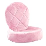 Liloudecoco リルデココ 座椅子（リボン付）ピンク 姫系 キルティング クッション 一人暮