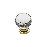 Baldwin 4319.030 Crystal 1-9/16-Inch Diameter Cabinet Knob, Polished Brass - Lacquered by Baldwin
