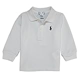 (ポロ ラルフローレン) POLO RALPH LAUREN ベビー 男の子 長袖 ポロシャツ Cotton Mesh Long-Sleeve Polo ホワイト White (12M) [並行輸入品