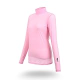 QIRUNレディース UVカット 冷感 長袖 ハイネック tシャツ 紫外線対策 日焼け止め 吸汗速乾 ストレッチ 通気 ゴルフ ウォーキング ヨガ アウトドア スポーツ
