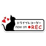 ドラレコ マグネット マグネットステッカー ドラレコステッカー ドライブレコーダー 車 あおり運転防止に 防犯 猫 パンダ おしゃれ かわいい 録画中