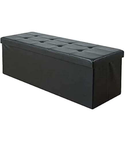 【新品】ベンチスツール収納ボックス椅子　ブラック Amazon｜山善(YAMAZEN) 収納スツール ダブルサイズ 2人掛け