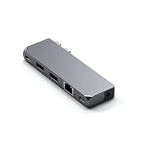 Satechi USB C プロハブ ミニ 6-in-1、USB4 40Gbps、96W PD充電、最大6K@60Hzビデオ出力、USB-C ＆ USB-A 5Gbps、イーサネット ＆ オーディオ搭載 Type-Cドングル MacBook Air ＆ Pro M5 M4 M3用 - スペースグレイ