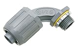 Arlington NMLT9010-5 90-Degree SNAP2IT Connector for Liquid-Tight Conduit, Push-On Installation, 1-I