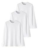 [SHOREKEEPER] 7.7オンス 長袖tシャツ メンズ 綿100% 肉厚生地 リブ袖口 1枚組 3枚組 ロングtシャツ 丸首 ゆったり ティーシャツ 無地 秋服 冬服 春服 (JP, アルファベット, 2XL, 純白3色(ホワイト × ホワイト × ホワイト))