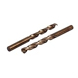 uxcell ツイスト ドリル ビット 10.5mm ドリル直径 132mm長さ M35 HSS ラウンド シャンク ２フルート 2本いり