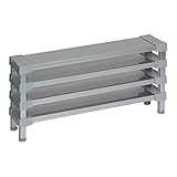 選べる幅サイズ31段階！軽量アルミ製 収納ラック4段 棚板奥行18cm 高さ40cm 幅バリエーション30cm～180cm (60cm)