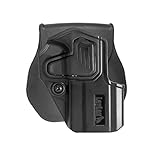 [LayLax][ハイキャパ 用 CQCホルスター][右用][ブラック]Hi-Capa 4.3 5.1 D.O.R ゴールドマッチ ポリマー製 ワンタッチ着脱 角度調整