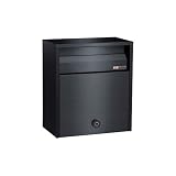 ハッピー金属工業 外掛け スタンド ダイヤル錠 HSK ハッピーポスト ファミール NO680ーSBK スーパーブラック