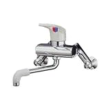 ミズタニバルブ工業:壁付シングルレバー混合栓 パイプ仕様 型式:MK300