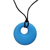 Prettyia 安全シリコン　赤ちゃん　ベビー　歯がため　歯固め　授乳ネックレス　おしゃぶり　ペンダント　9色選べ - スカイブルー