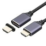 サンワダイレクト HDMI ケーブル マグネットコネクタ 1.5m ARC対応 8K/60Hz 4K/120Hz フルHD/240Hz ウルトラハイスピード対応 メッシュケーブル 500-HD036-15M