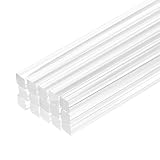 uxcell 30個 アクリル角棒 5mm x 300mm アクリル棒 クリア PMMAバー押出し アクリルプラスチックスティック DIYクラフト照明 園芸 装飾用
