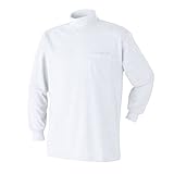 3030-15 鹿の子・長袖ハイネック 09．ホワイト M