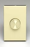 Leviton 60800-i 800 W、単極、van gogh electro-mechanical白熱ロータリーDimmer Narrow、Fin、アイボリー