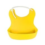 Gaorui（ガオルイ）ベビー よだれかけ 無地　シリコーンエプロン 男の子 女の子　防水 食事サイズの調節可能です食事用スタイ・エプロン離乳食 イエロー　レッド　パープル　オレンジ　グリーン　ブルー