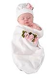Cozy Cocoon Super Easy Swaddling Outfit with Matching Hat - Velour Rose, 0-3 Months by Cozy Cocoon