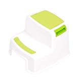 [RADISSY] 子供 踏み台 プラスチックスツール ステッピング スツール ベビー トイレ 2段 (緑)