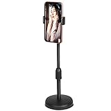 Bomaite 携帯電話ホルダースタンド360回転デスクトップFacetimeライブストリーミングハイアングルシュートビデオラウンドベースス