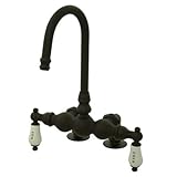 Kingston Brass CC95T5 Vintage 3-3/8-Inch Leg Tub Filler and 2-Inch Risers, Oil Rubbed Bronze [並行輸入品]