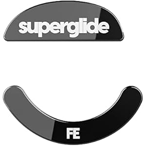 Superglide(Type S) マウスソール for Pulsar Xlite Wireless/Xlite V3/V3eS/Xlite V2/Xlite V2 Mini マウスフィート [ 強化ガラス素材 ラウンドエッヂ加工 高耐久 超低摩擦 Super Smooth ] - Black