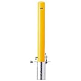 サンポール:サンバリカ―(ピラー)スチール製φ101.6 差込式鍵付・フックなし 白色 FPA-11SK-F00(W)