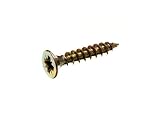 ポジチップボード木製ネジ皿イエロー3.5 X 20 MM (パックof 120 )