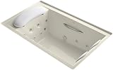 KOHLER K-1365-F2-47 River Bath 75-Inch X 45-Inch Whirlpool Bath with Integral Flange, Chroma Therapy