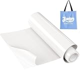 JAVIGA アイロンプリントシート 熱転写ラバーシート PU素材DIY用 約30x304cm Ｔシャツ 布 綿 ポリエステルに適応 洗濯可能（ホワイト）