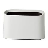 ETRAVEL 卓上ゴミ箱 おしゃれ ダストボックス 小さい ミニ ゴミ箱 北欧 シンプル ゴミ入れ ゴミ袋 隠せる 寝室 オフィス くず入れ インテリア PP 白