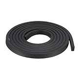 uxcell シールストリップ 幅5 mm 厚さ3 mm 長さ1 m 長方形 ゴム製