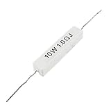 uxcell 　セメント抵抗　巻線型セラミック　10W 　5%　1.0Ω　48 x 10 x 10mm　5個入り