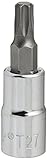 Apex Tool Group CDTS4N 0.25 in. Drive T27 Torx Bit Sockets, Nickel Chrome
