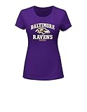 NFL Baltimore Raven 's Women 's Greatnessプログラム半袖クルーネックT、L、ダークパープル