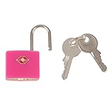 Dovewill 　亜鉛合金　TSA　南京錠　旅行　荷物　ロック　バッグ　キャビネット　パドロック　コードロック　全4色 - 赤