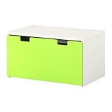 IKEA(イケア) STUVA ホワイト/グリーン 99886944 収納ベンチ、ホワイト、グリーン