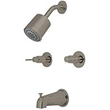 Elements of Design EBX8148NDL Dubai Tub & Shower Faucet, 5' Spout Reach, Satin Nickel [並行輸入品]