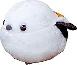 Stewlt シマエナガ ぬいぐるみ、しまえなが ぬいぐるみ、シミュレーション脂肪丸いスズメ＆シジュウカラ、ぬいぐるみぬいぐるみ本物そっくり動物人形、ソフト鳥枕、子供のためのかわいいギフトの女の子を詰め (25*30cm,ホワイト)