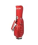 [ルコックスポルティフゴルフ] キャディバッグ 軽量 カートタイプ 飛び柄 8.5型 6分割 47インチ対応 ゴルフ LG5FCB03L レディース RD00(レッド)