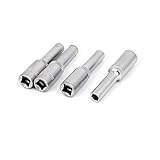 uxcell 　六角ビット　六角ソケットレンチ　ヘックス　クロム－バナジウム鋼製　シルバートーン　4件入り　5mm