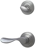 Schlage FA359CHP619RH Champagne Interior Right-Handed Lever with Deadbolt, Satin Nickel [並行輸入品]