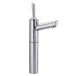 Whitehaus 3-3345-SS Centurion 4 3/4-Inch Single Hole Stick Handle Elevated Lavatory Faucet with 7-In